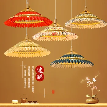 Bambu feitos à mão, guarda-chuva, lâmpada restaurante Zen Chinês de lâmpada salão de chá do Hotel B & B hot pot loja Lustre