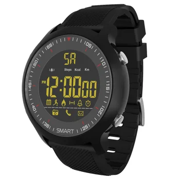 Homens Inteligentes Assista Sport Negócios de Luxo Pedômetro Chamada Lembrete Bluetooth Metal Pulseira LED Smart Relógios reloj inteligente hombre