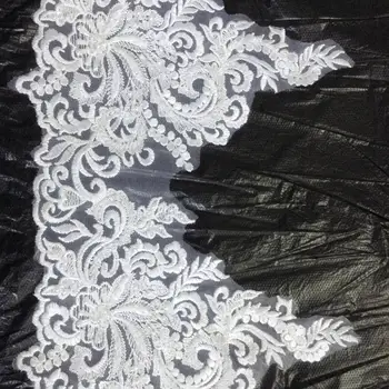27cm de luxo frisado e bordado de lantejoulas guarnição do laço,véu de renda,vestido de casamento do laço,vestido de noiva de renda,bola vestido de renda,XERY191221E