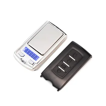 20Pcs Mini Precisão LCD Balança Digital de Carro Forma de Chave do Bolso Eletrônico de Equilíbrio Escalas 100g/200g Jóias Grama de Peso Ferramenta