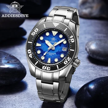 ADDIES 2021 Novo Relógio de Mergulho 200m cristal de Safira calendário NH35 Mecânico Automático de mergulho em Aço relógio masculino Reloj de hombre
