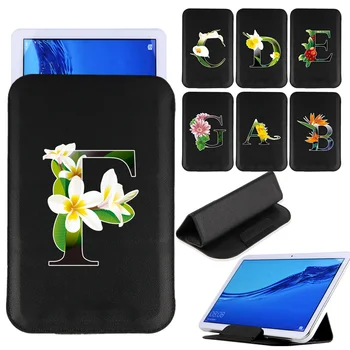 Couro Tablet Saco para o Huawei MediaPad M5 Lite 10.1/M5 10.8/M5 Lite 8/T5 10 10.1/T3 10 9.6/T3 8.0 Flor Cor de Impressão Ímã Pack