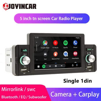 5 polegadas de auto-Rádios 1 Din CarPlay Android Auto Multimédia Player Bluetooth MirrorLink Receptor FM Para a VW, Volkswagen, Nissan, Toyota