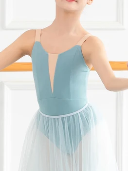 Crianças Profissional de Ballet Collant de Arte Exame Ampla Funda Macacão de Ginástica Roupas Corpo Terno de Meninas' Dança Custume